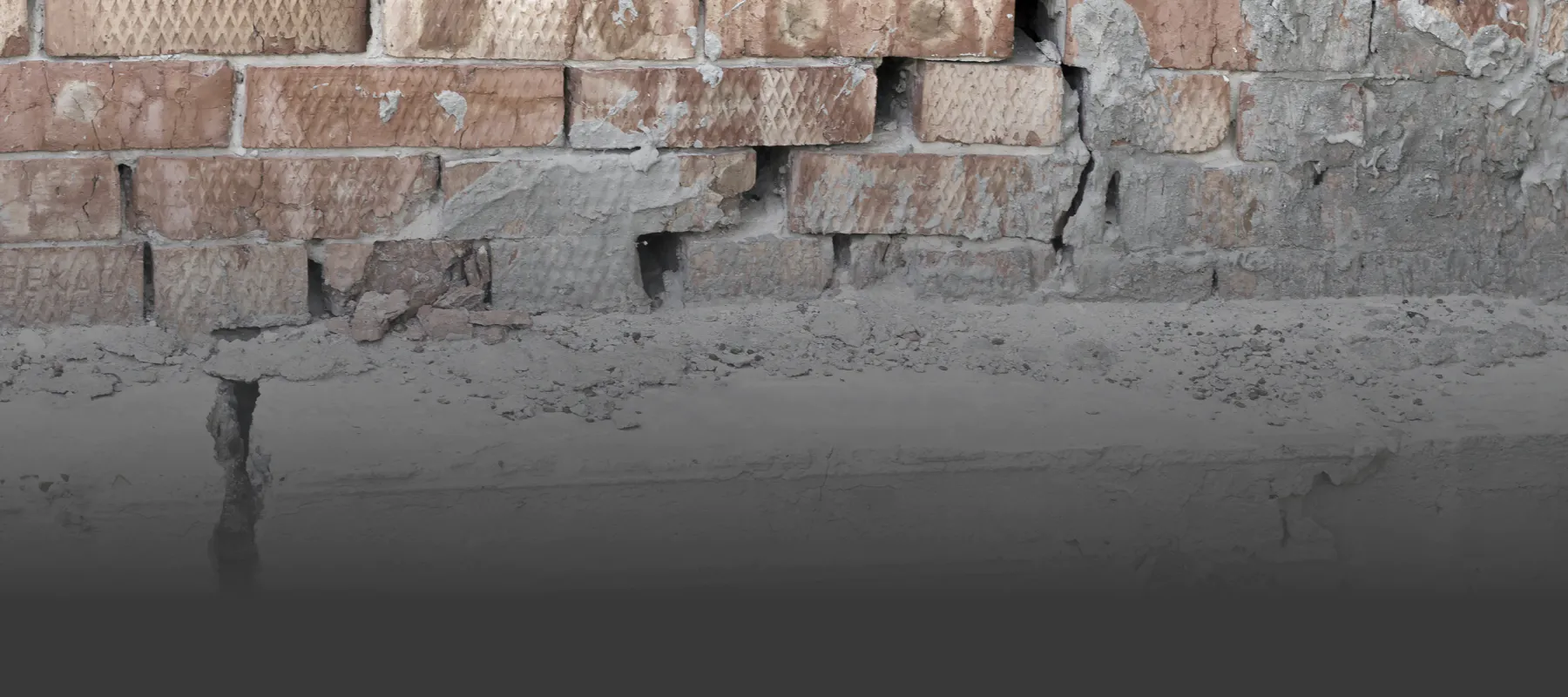 close up of a cracked foundations found during building structural inspection austell ga