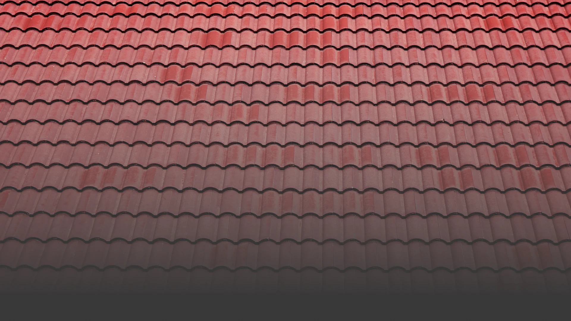 red roofing tiles with dark spaces